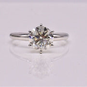 Elegant Silver Solitaire Ring (Adjustable)