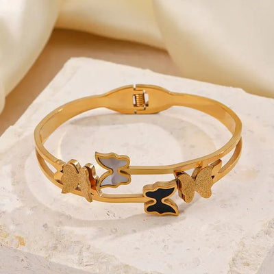 Black & Gold Butterfly Bracelet