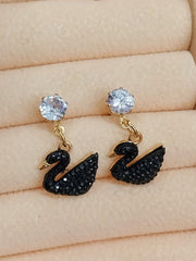 Beautiful Black Swan Earrings