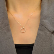 Crescent Sparkle Pendant Necklace