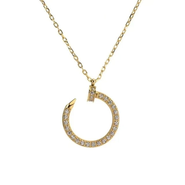 Crescent Sparkle Pendant Necklace