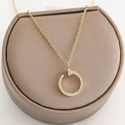 Crescent Sparkle Pendant Necklace